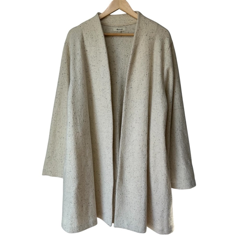 Madewell Cream Open Front Coat